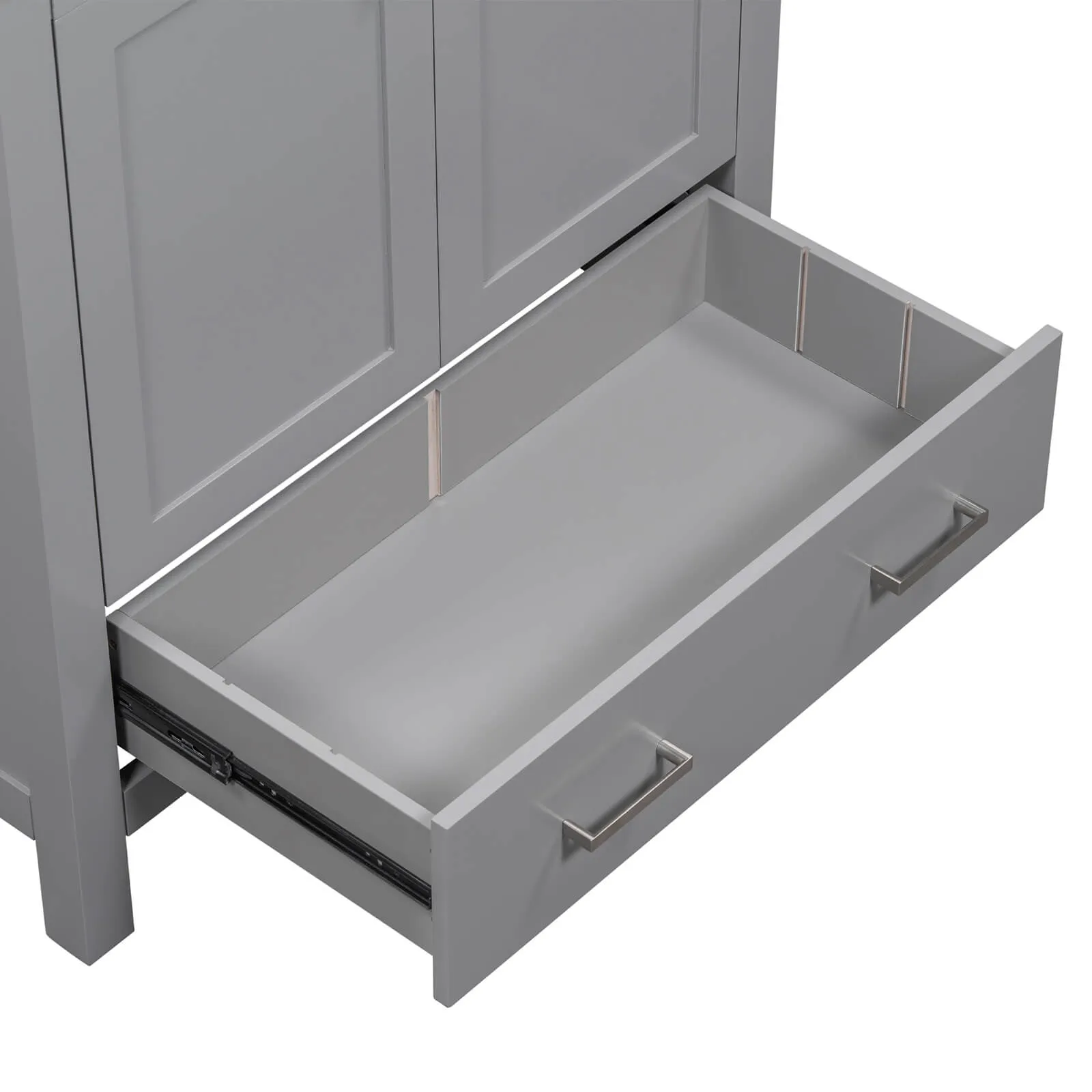 30'' Gray Bathroom Vanity with Built-In Shelf