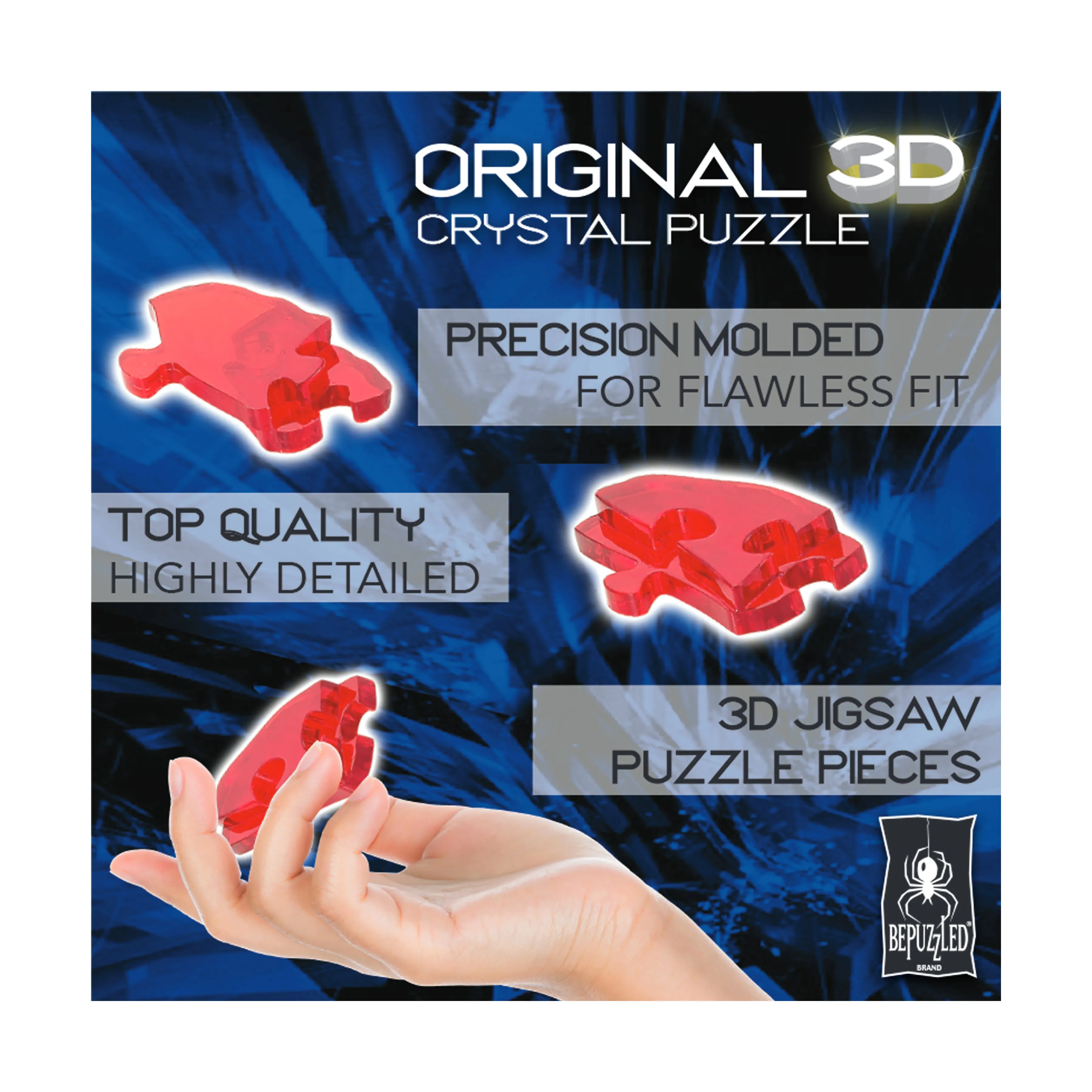 3D Crystal Puzzle - T-Rex (Red): 49 Pcs