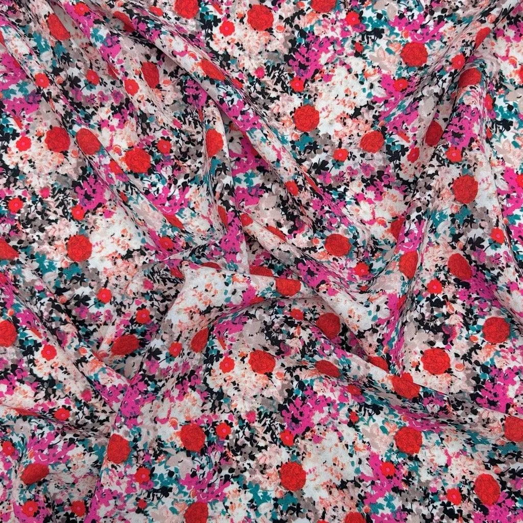 All Over Gardens Crepe Fabric