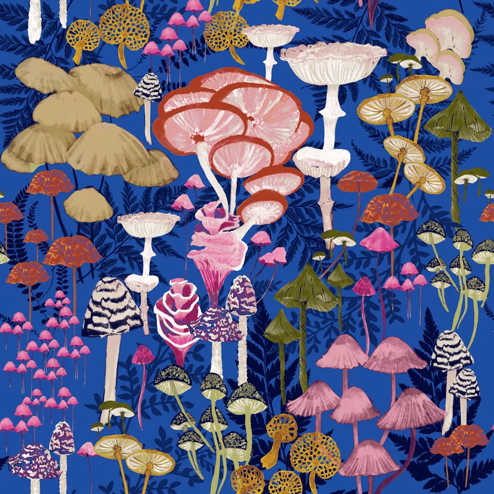 Amanita Mushroom Duvet Cover Set Cobalt
