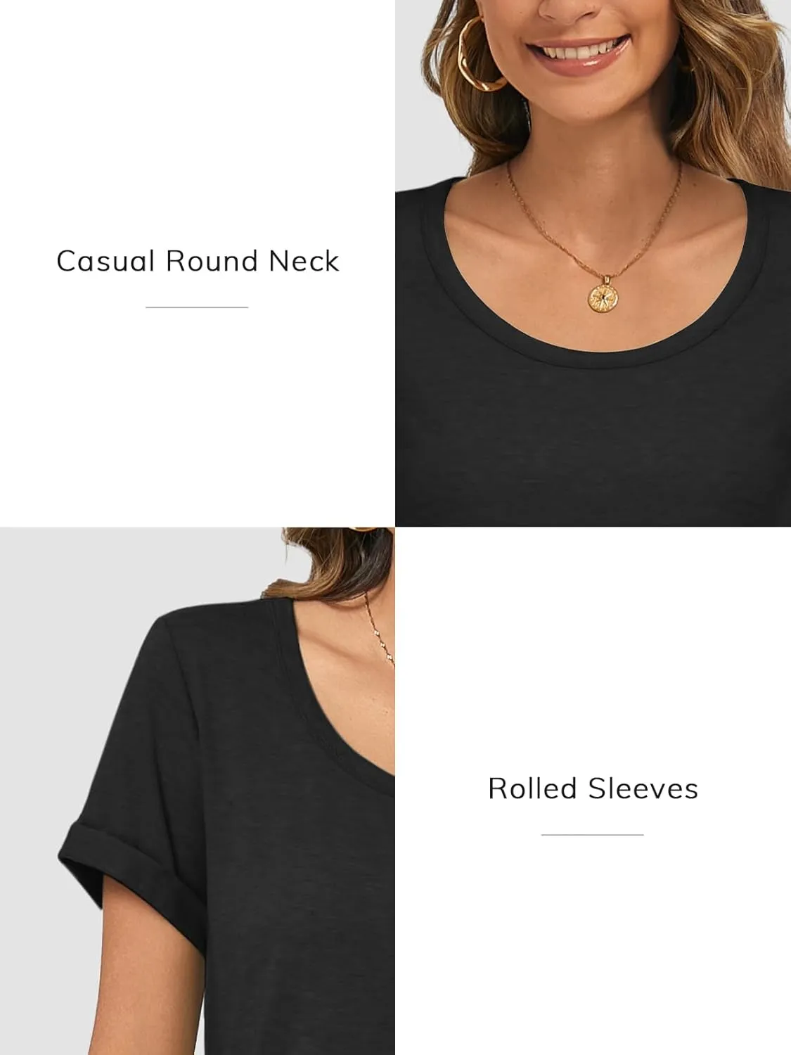 ATHMILE T Shirts Short Sleeve Scoop Neck Tees for Women Fashion Tops Trendy Casual Summer Outfits Clothes 2025