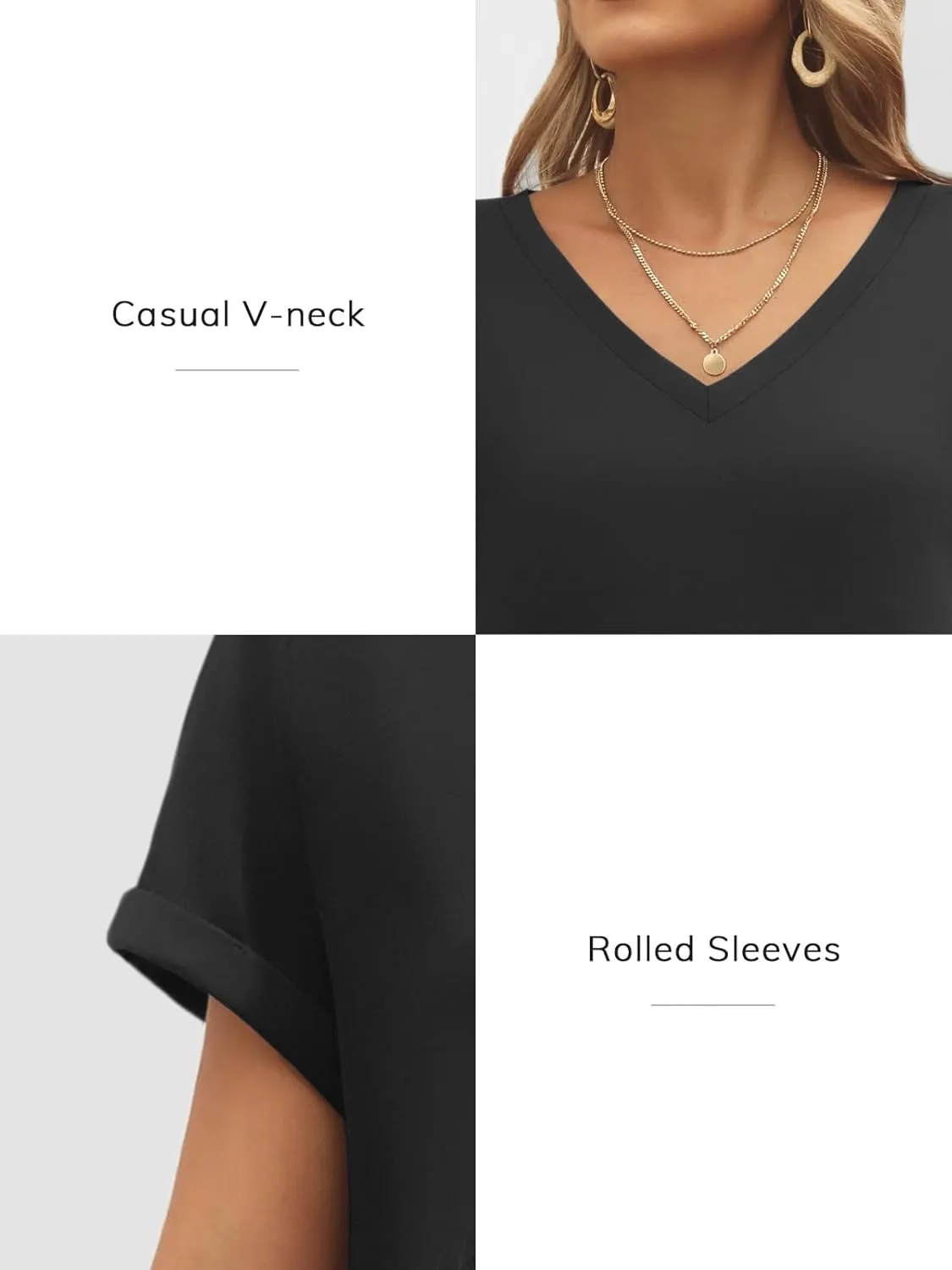 ATHMILE T Shirts Short Sleeve V Neck Tees for Women Fashion Tops Trendy Lightweight Casual Summer Outfits Clothes 2025 Beach
