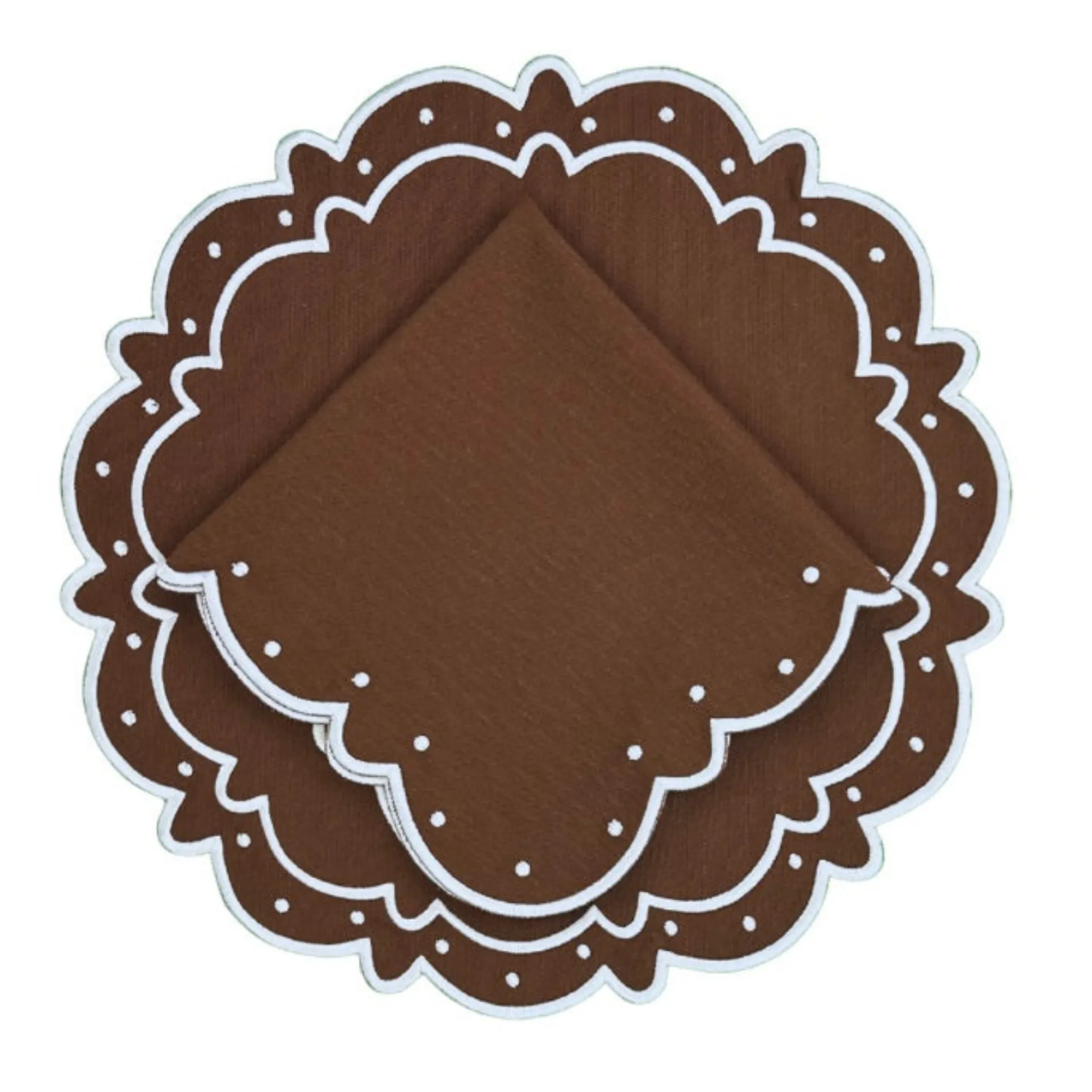 Ava Napkin in Dark Cocoa, Set of 4
