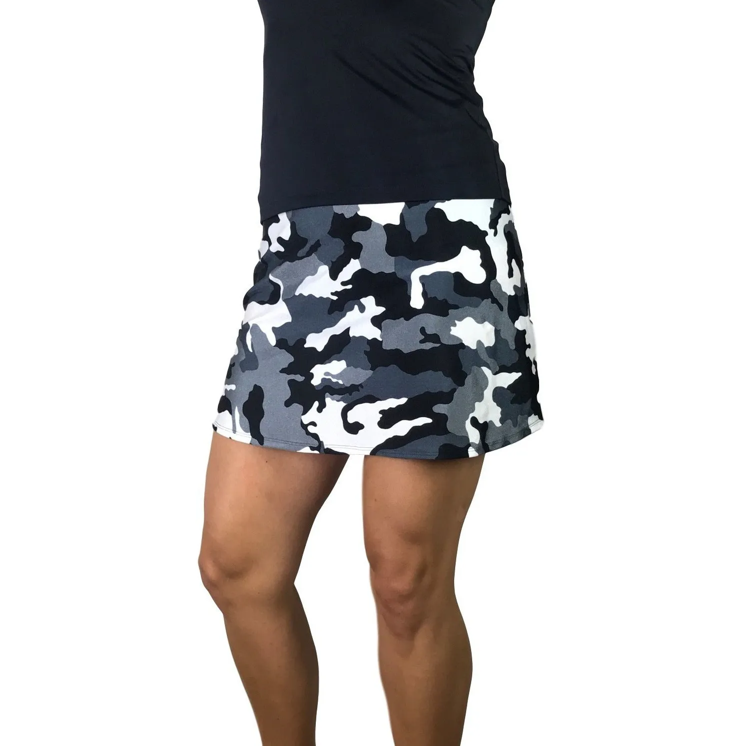 Black and White Camo Athletic Golf Outfit