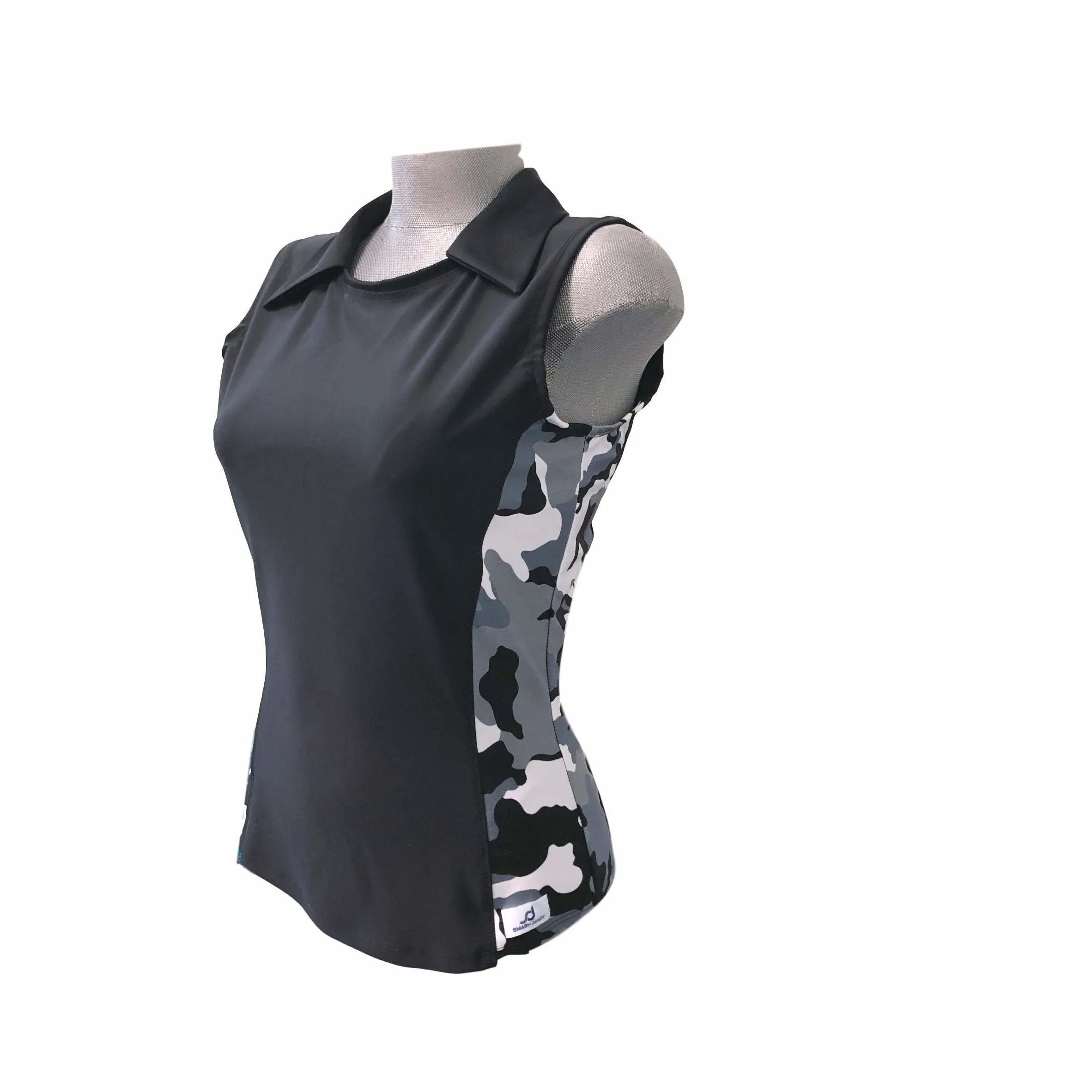 Black and White Camo Athletic Golf Outfit