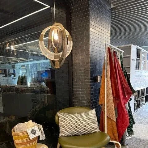Black White Round Light Fixture