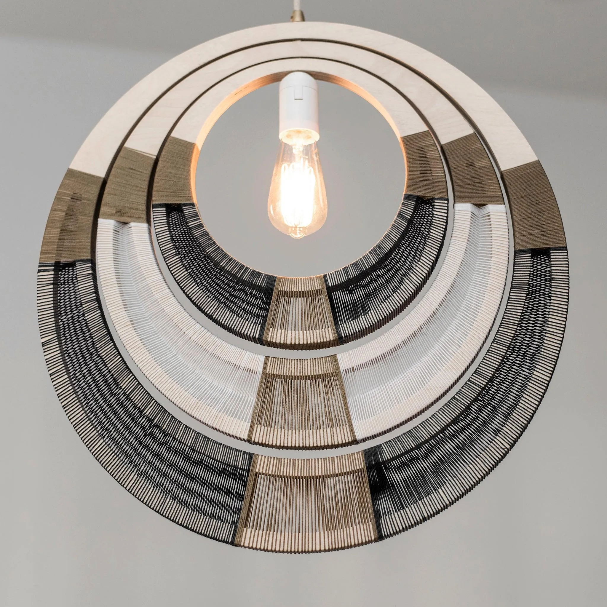 Black White Round Light Fixture