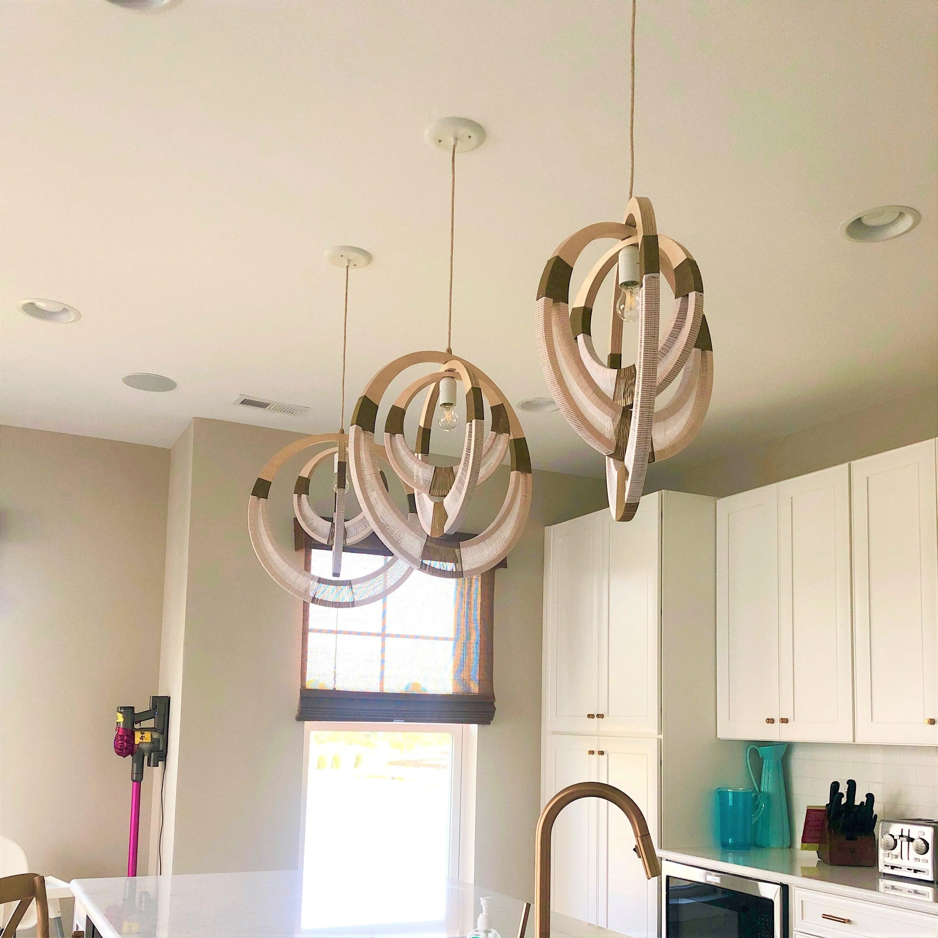 Black White Round Light Fixture