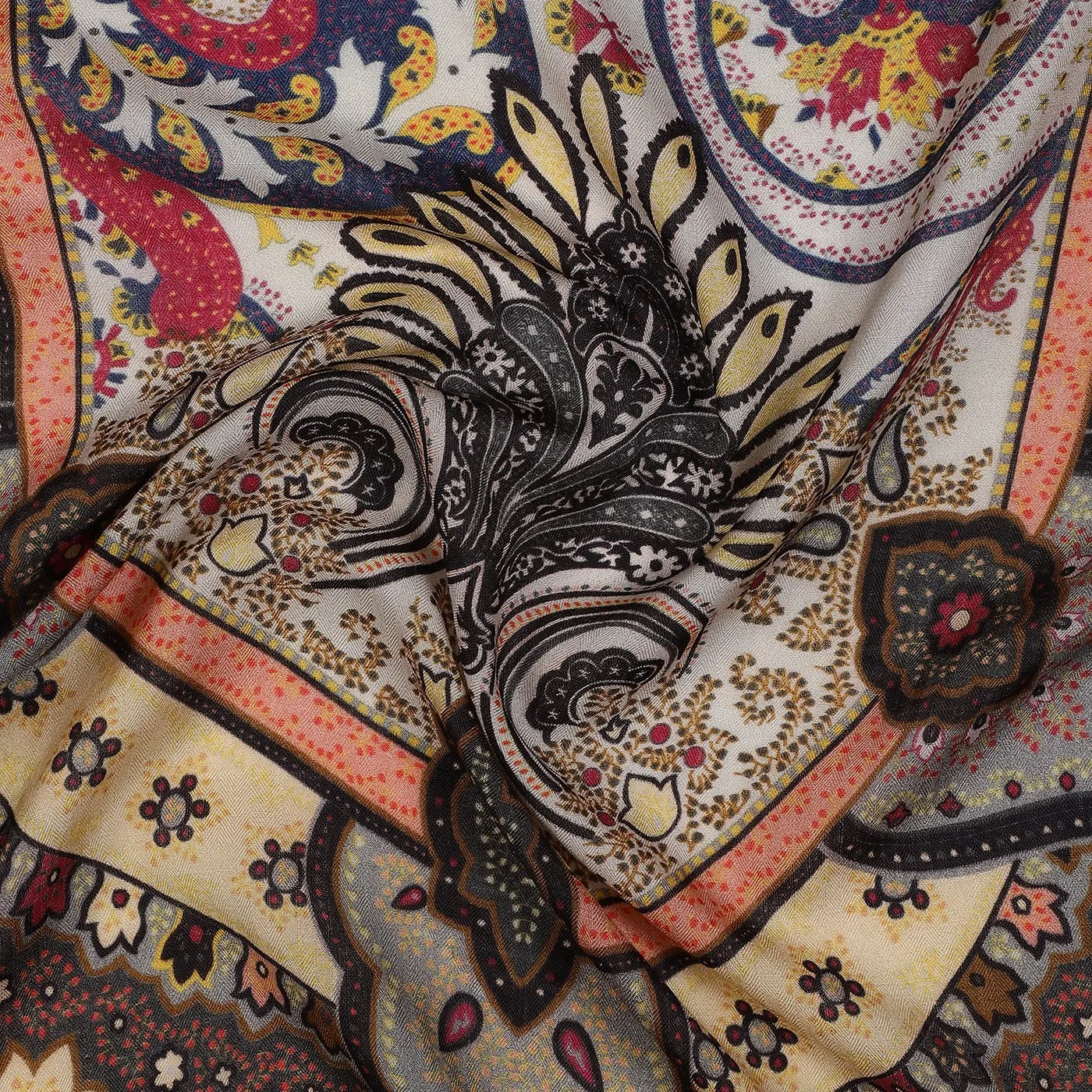 Cosmin Paisley Printed Woolen Stole
