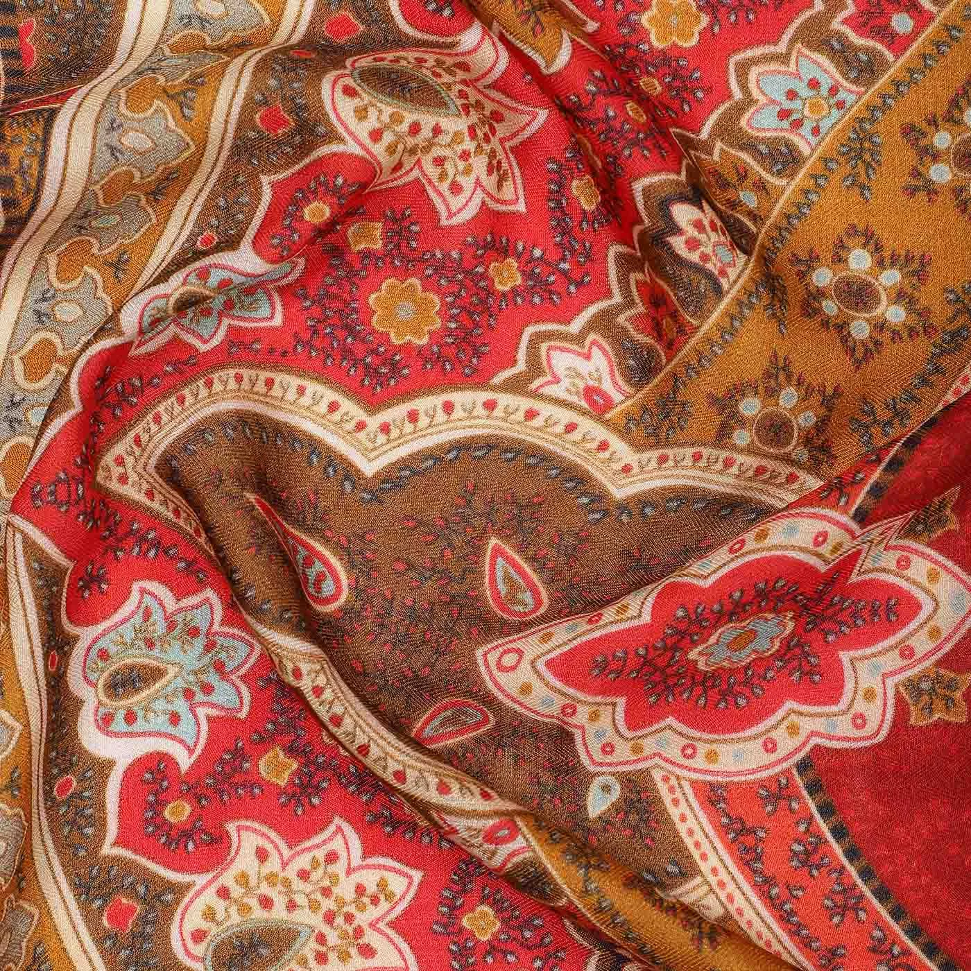 Cosmin Paisley Printed Woolen Stole