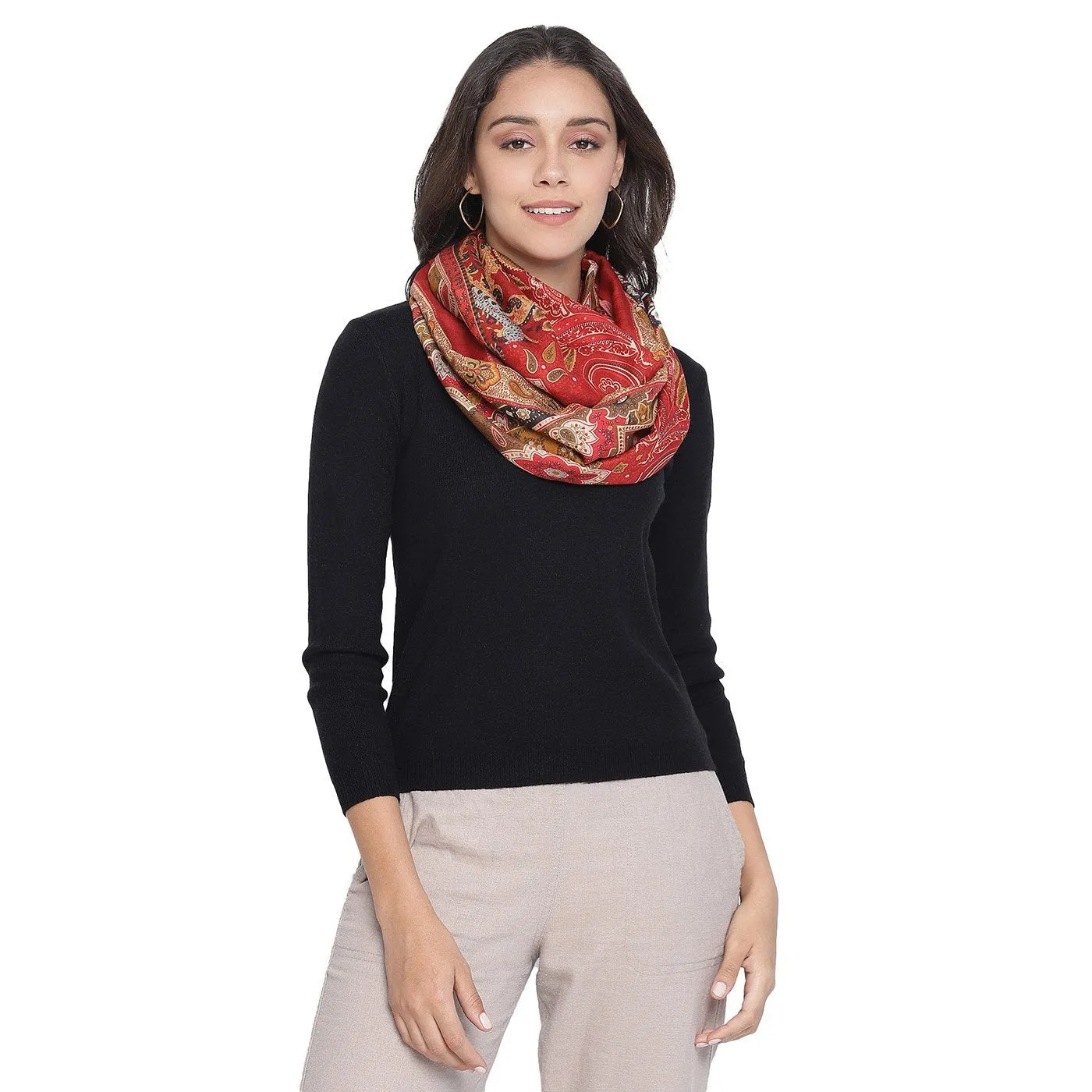 Cosmin Paisley Printed Woolen Stole