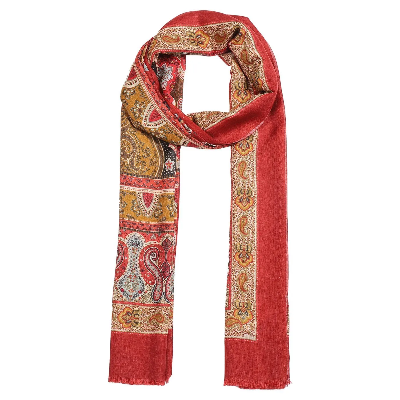 Cosmin Paisley Printed Woolen Stole