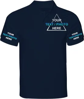 Custom T Shirt Polo for Men Design Your Own Personalized Customized Golf Tee Embroidered Text Photo Logo