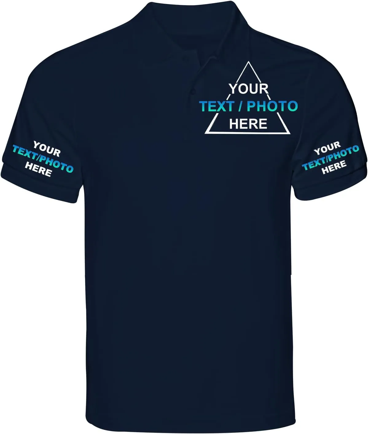 Custom T Shirt Polo for Men Design Your Own Personalized Customized Golf Tee Embroidered Text Photo Logo