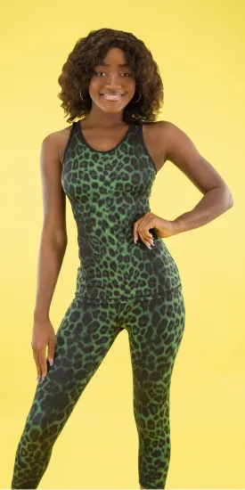 Emerald Leopard - Sports Bra Tank