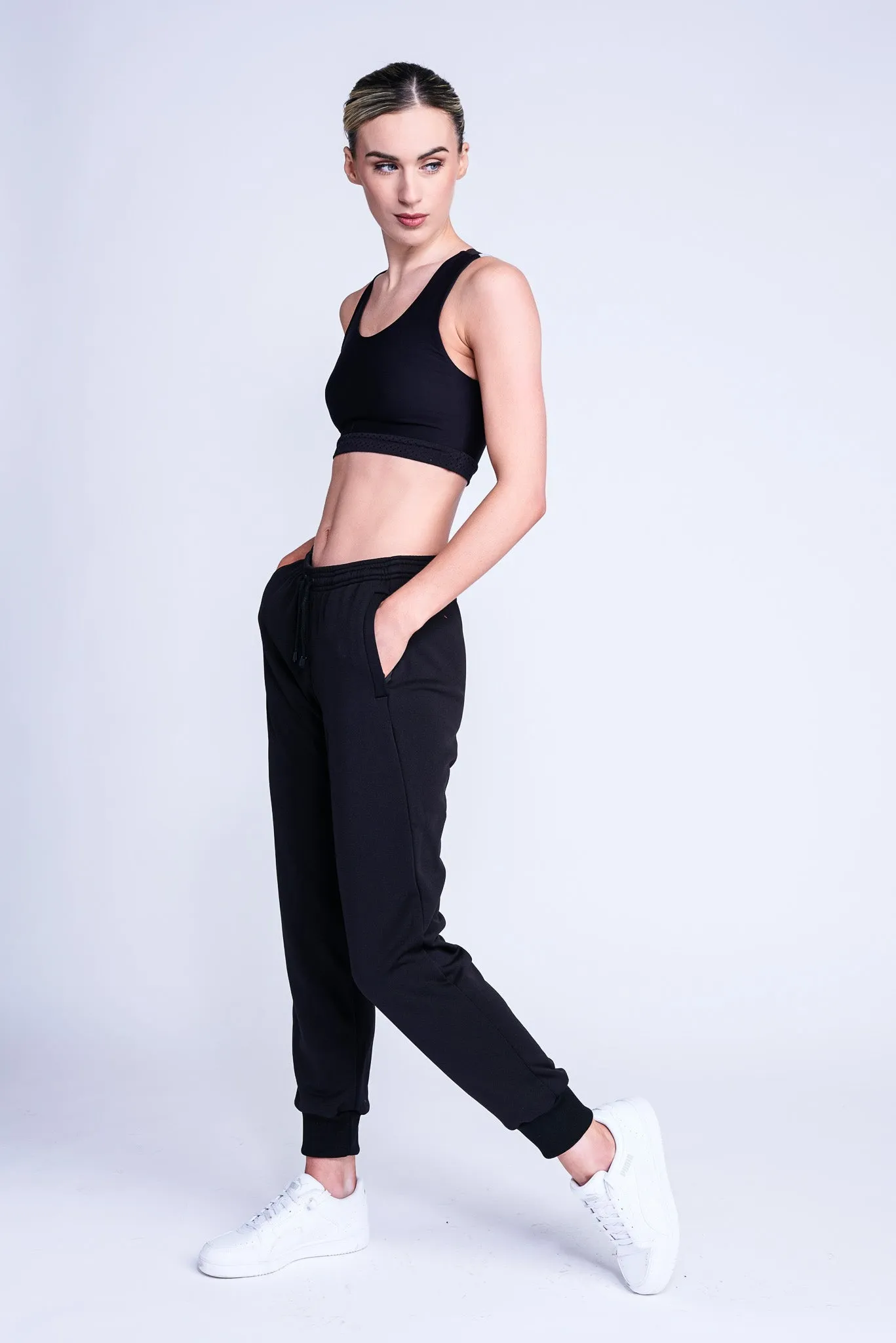 Fierce X Crop Top in Black