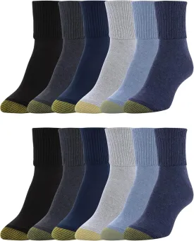 GOLDTOE Women's Classic Turn Cuff Socks, Multipairs