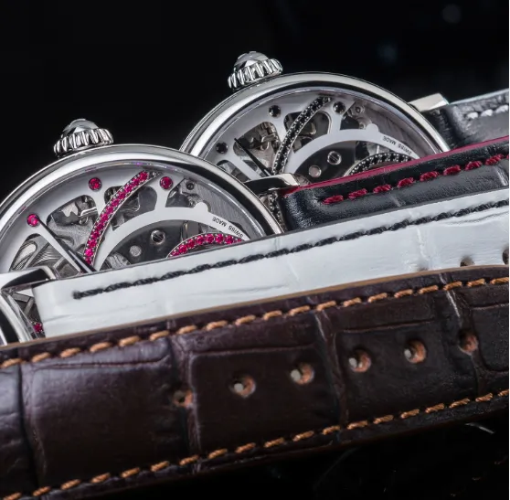 Grande Diva Mechanical Swiss-Made Skeleton White Ladies Watch 16550010