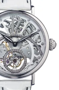 Grande Diva Mechanical Swiss-Made Skeleton White Ladies Watch 16550010