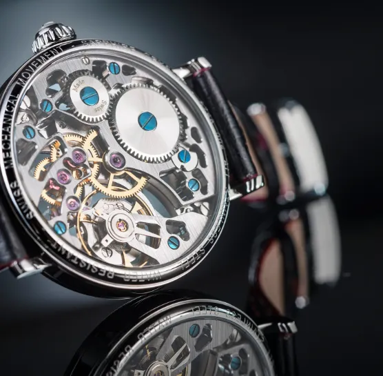 Grande Diva Mechanical Swiss-Made Skeleton White Ladies Watch 16550010