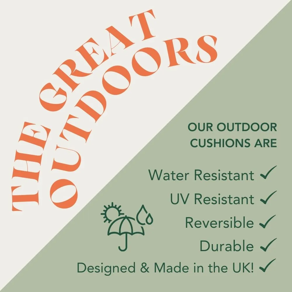 Leafy Outdoor Cushion Teal