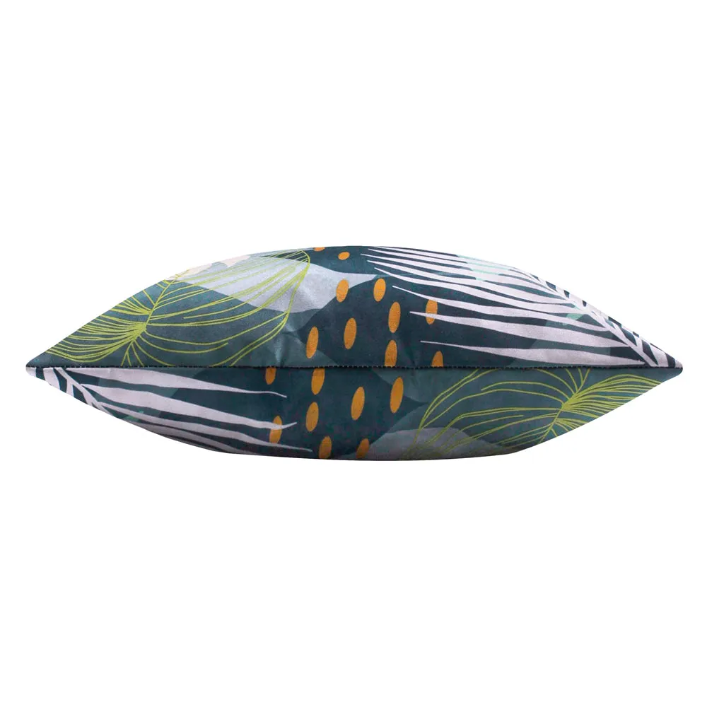 Leafy Outdoor Cushion Teal