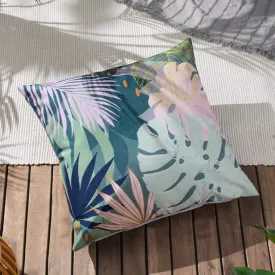 Leafy Outdoor Cushion Teal