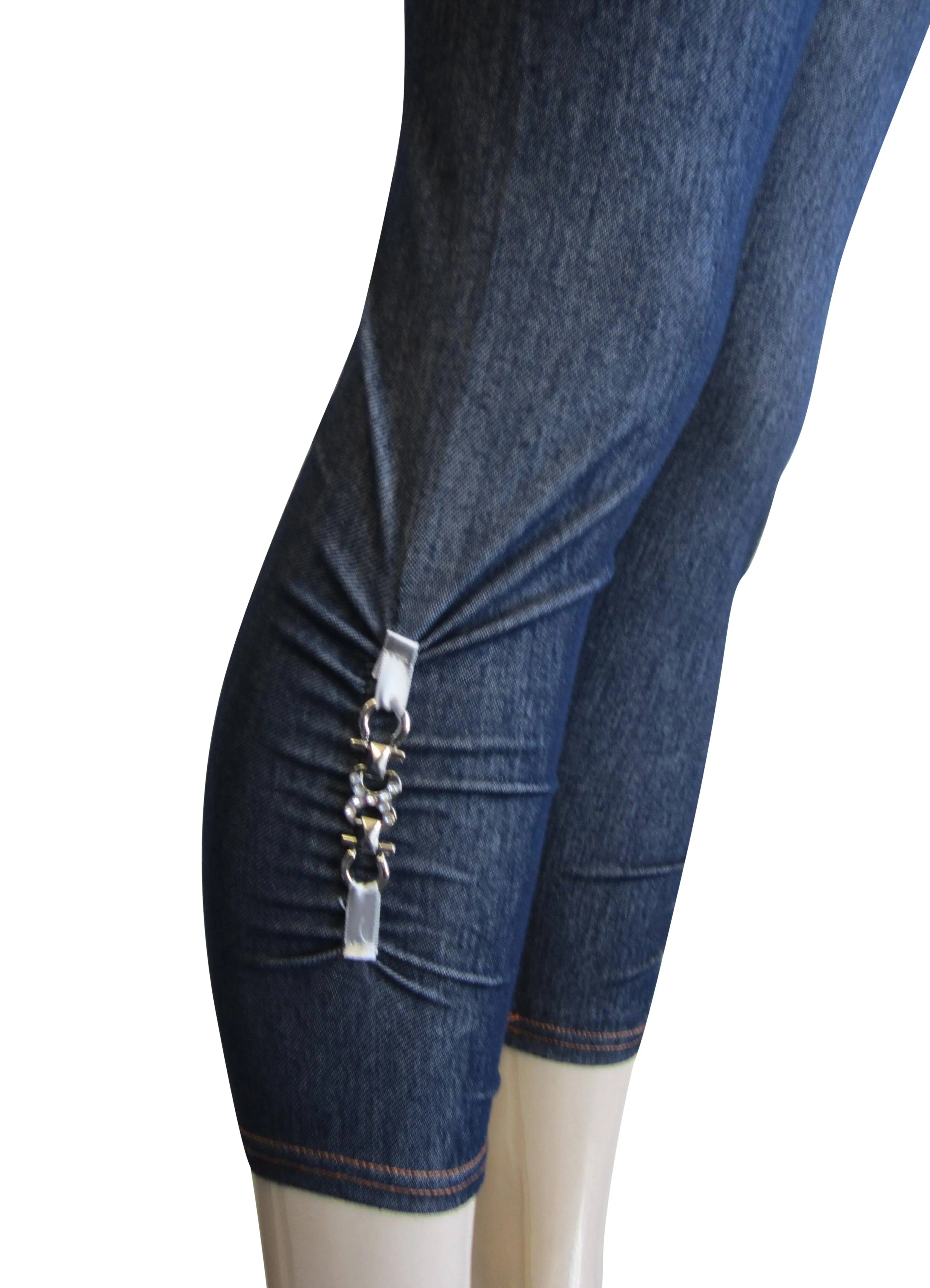 Leggings - Capri Denim Look  (FAB-11292)