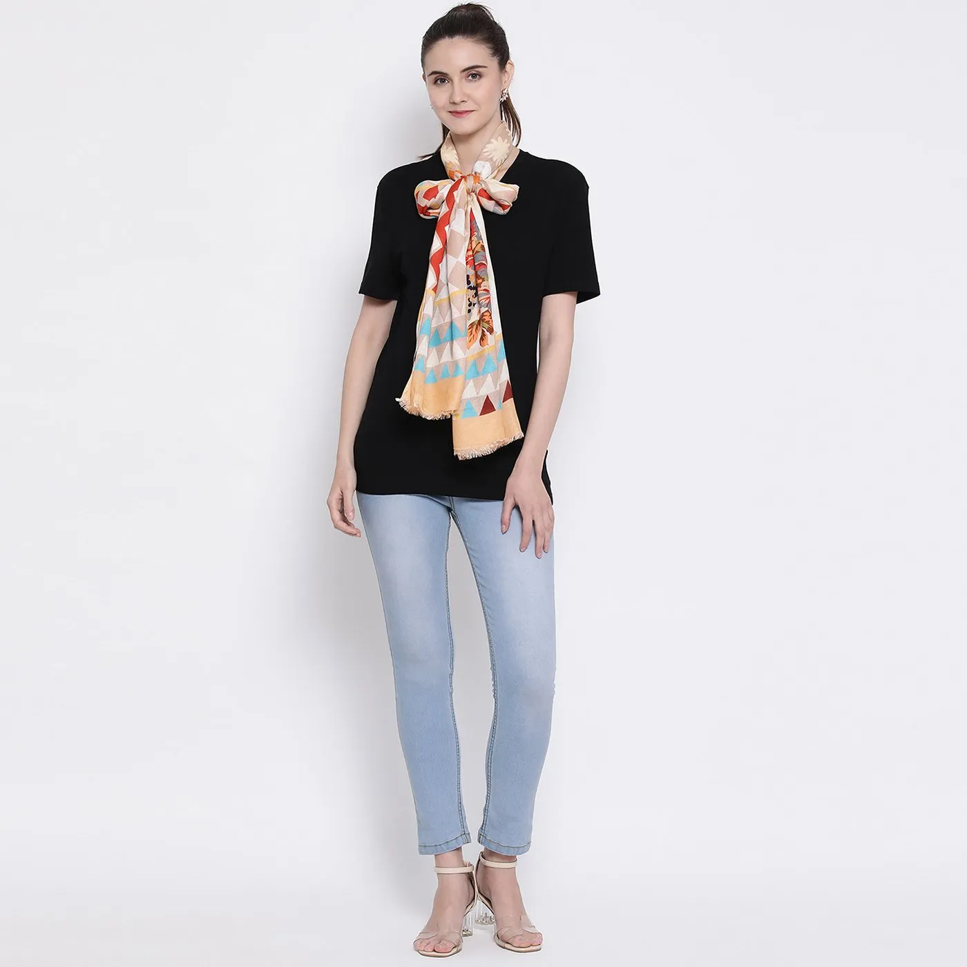Majjusa Printed Silk Stole
