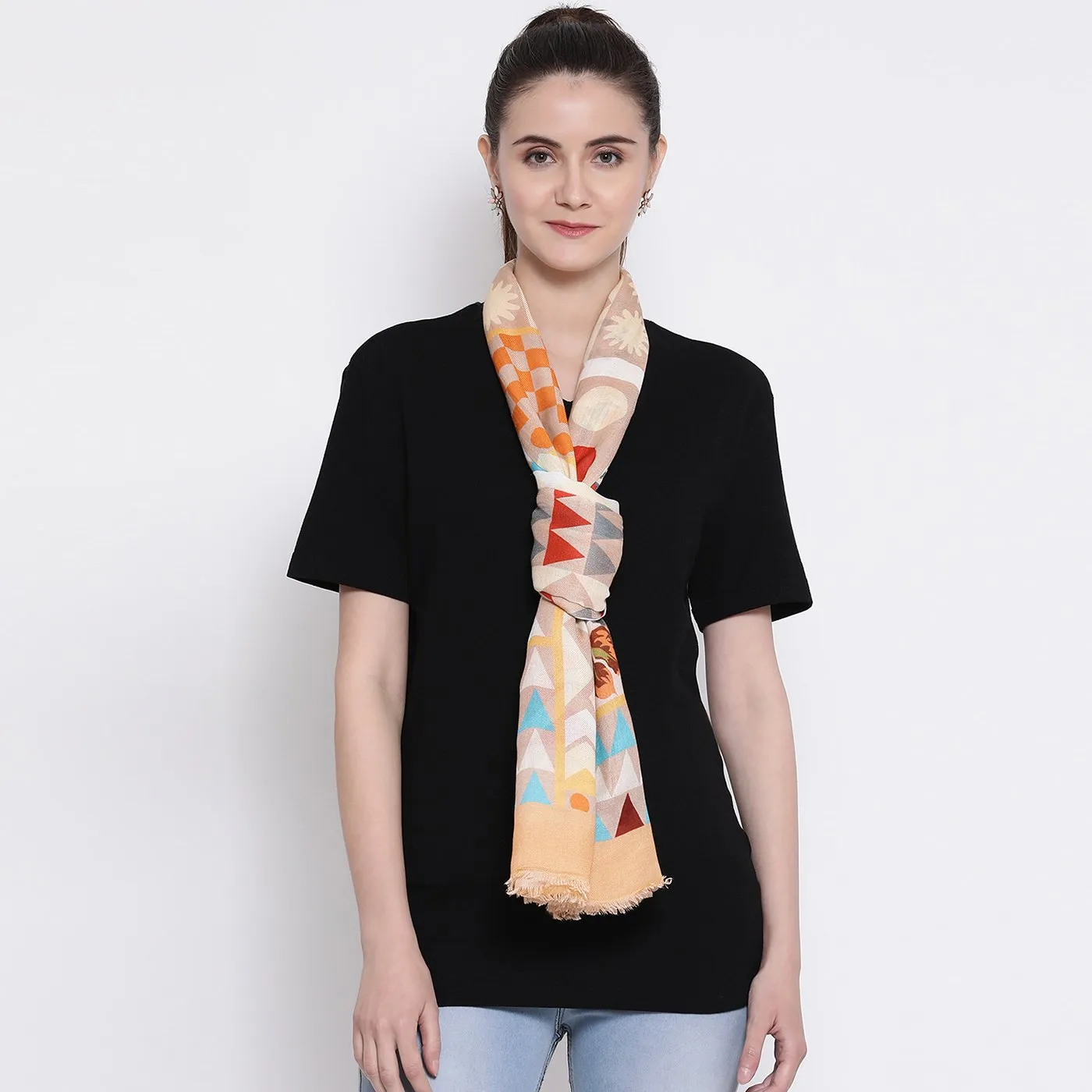 Majjusa Printed Silk Stole