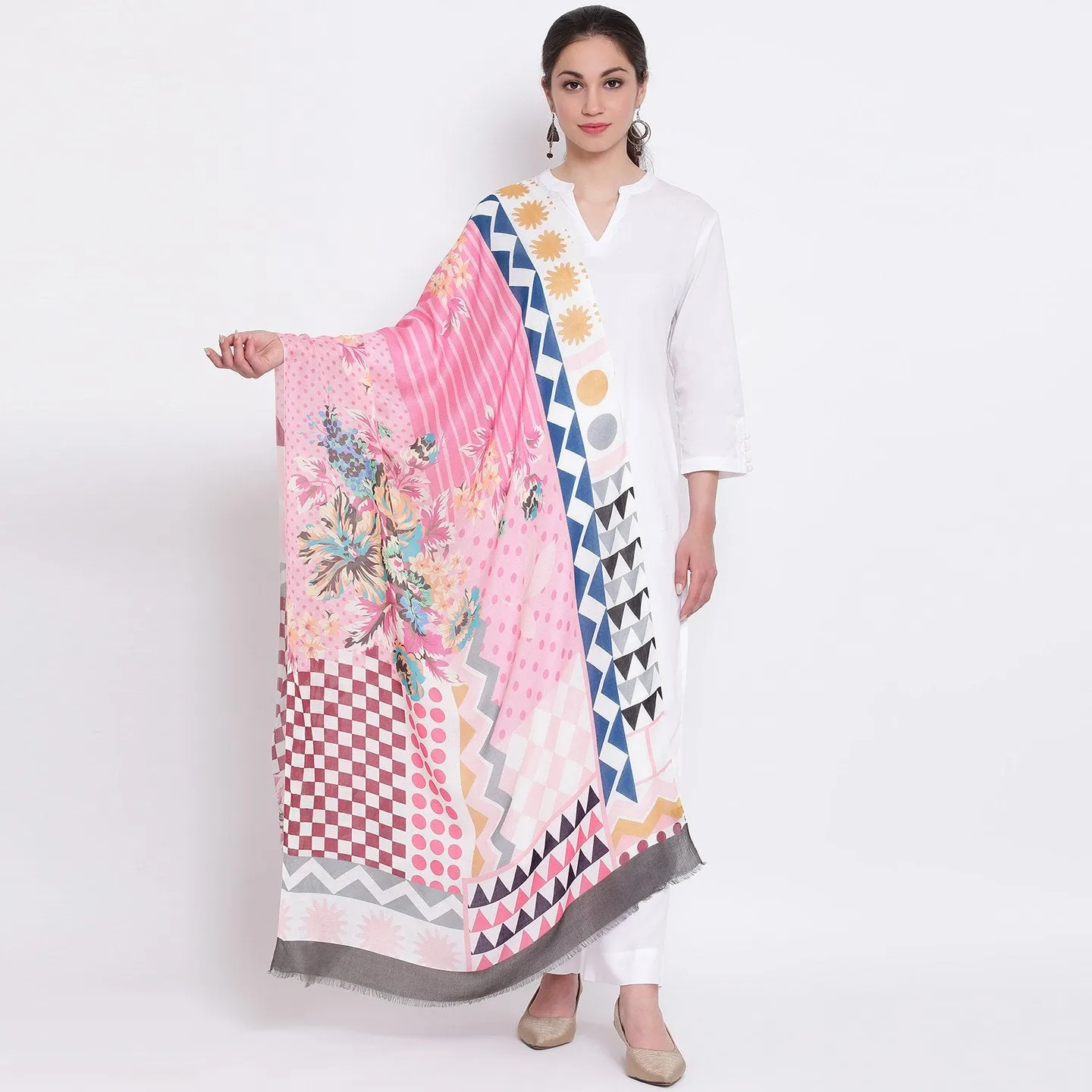 Majjusa Printed Silk Stole