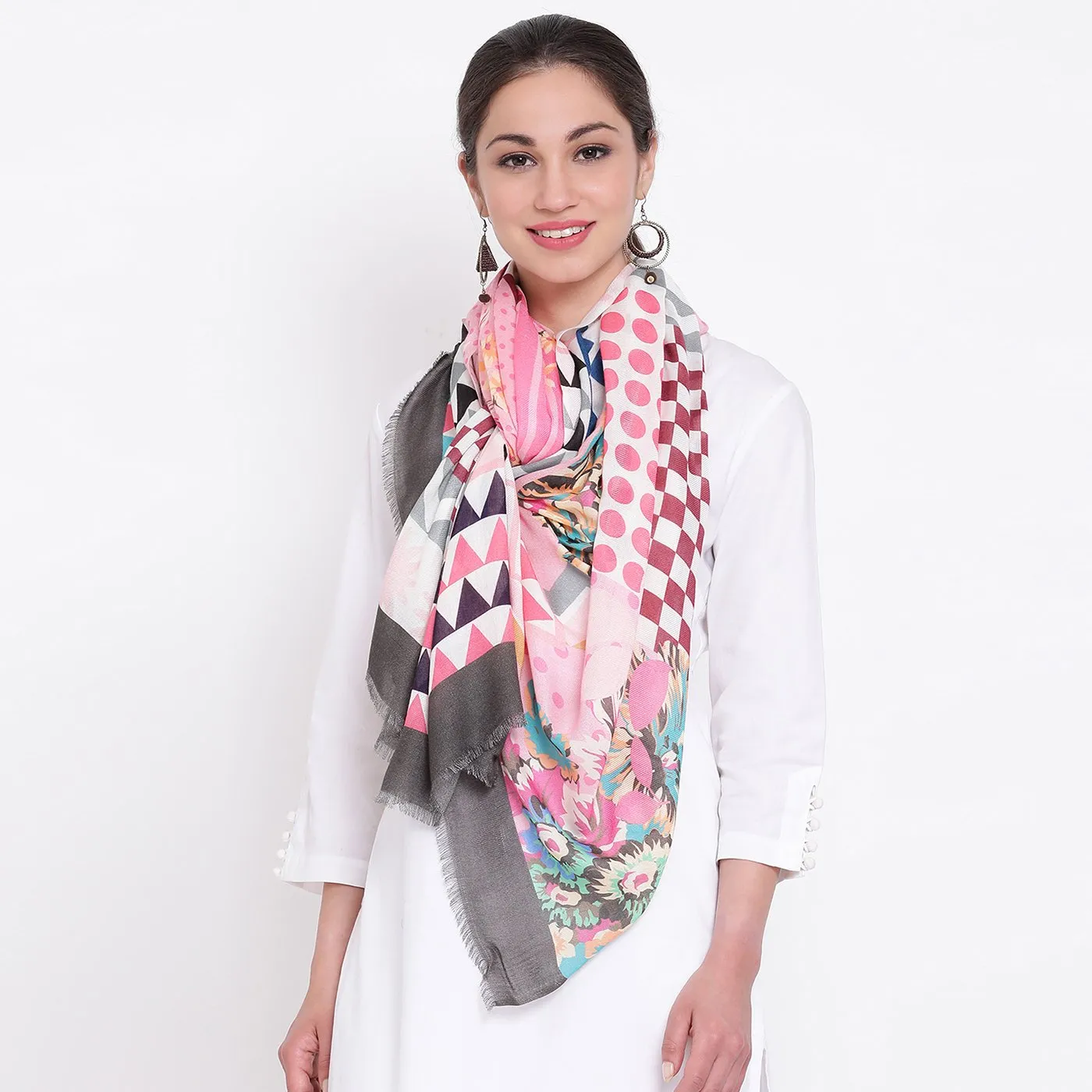 Majjusa Printed Silk Stole