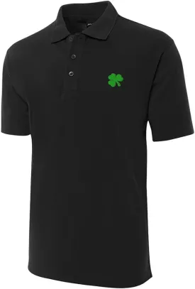 Men's Embroidered Polo Shirt Irish Shamrock Embroidery Short Sleeve Regular-Fit Advantage Performance Shirts