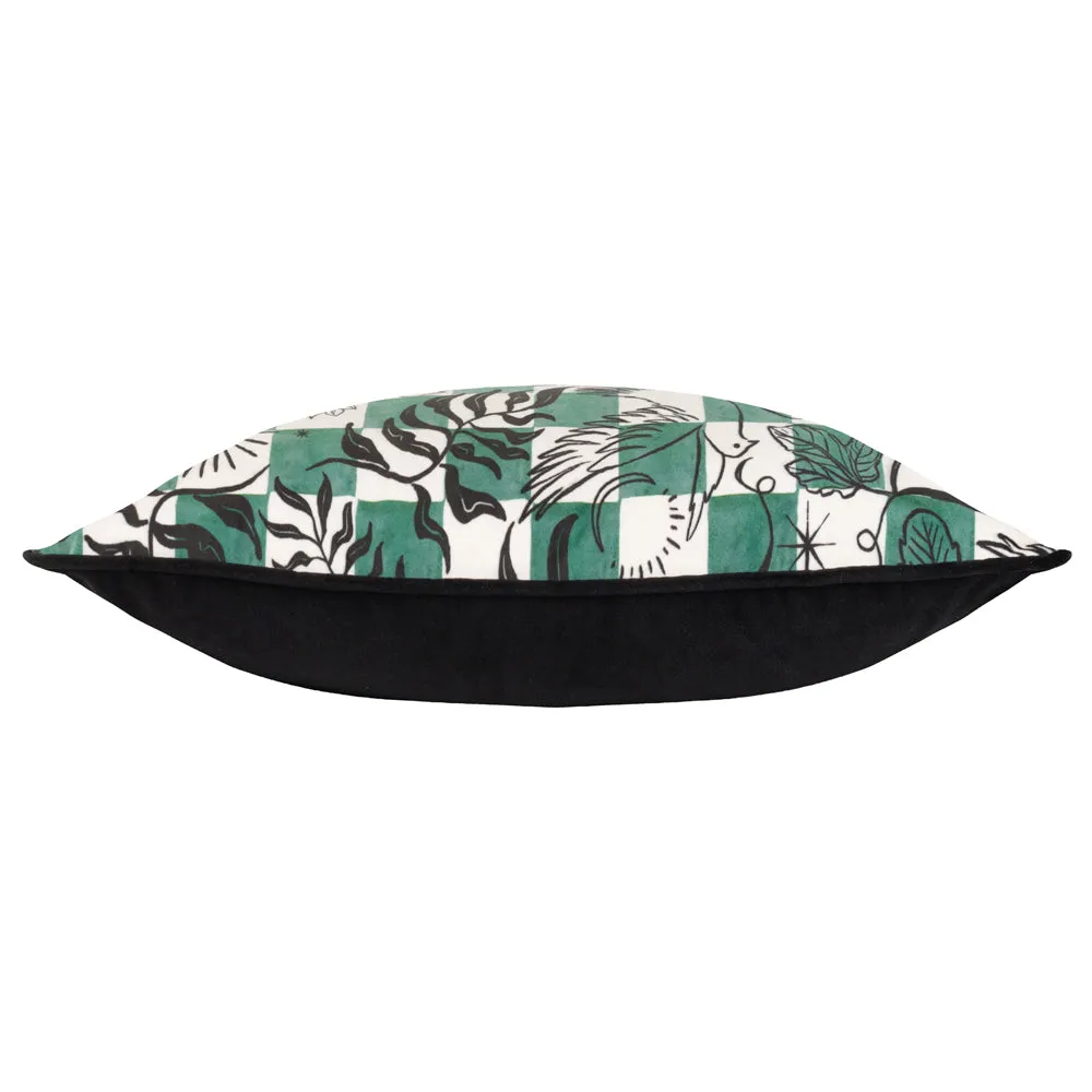 Mythos Checkerboard Cushion Green/Natural