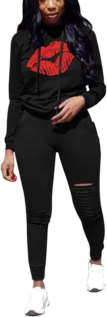 Nimsruc Two Piece Outfits for Women Short Sleeve Sweatsuit Casual Tracksuit