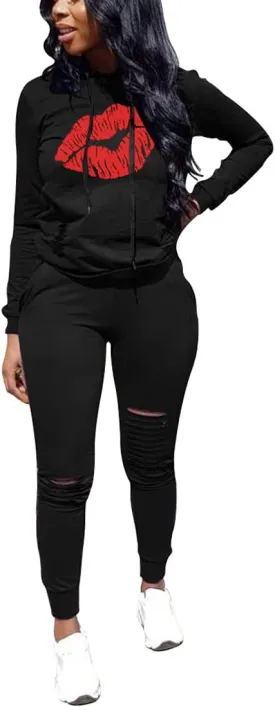 Nimsruc Two Piece Outfits for Women Short Sleeve Sweatsuit Casual Tracksuit