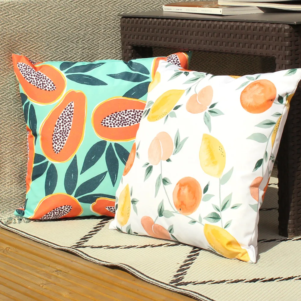 Papaya Outdoor Cushion Aqua