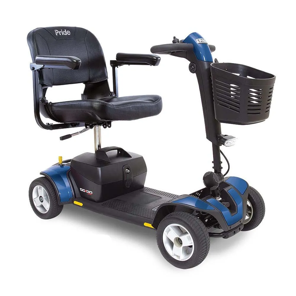 Pride Mobility Go-Go Sport 4-Wheel S74 Mobility Scooter w/ Red & Blue Shrouds
