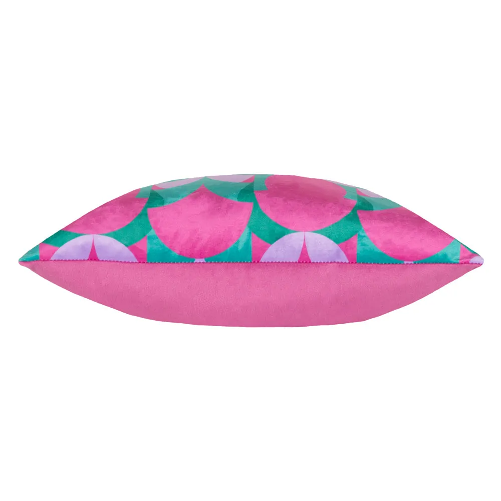 Raeya Art Deco Cushion Pink/Jade
