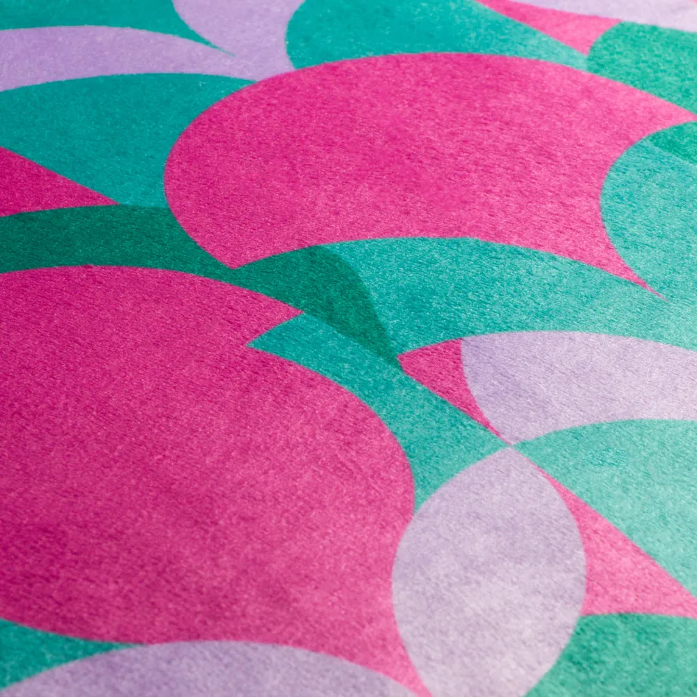 Raeya Art Deco Cushion Pink/Jade
