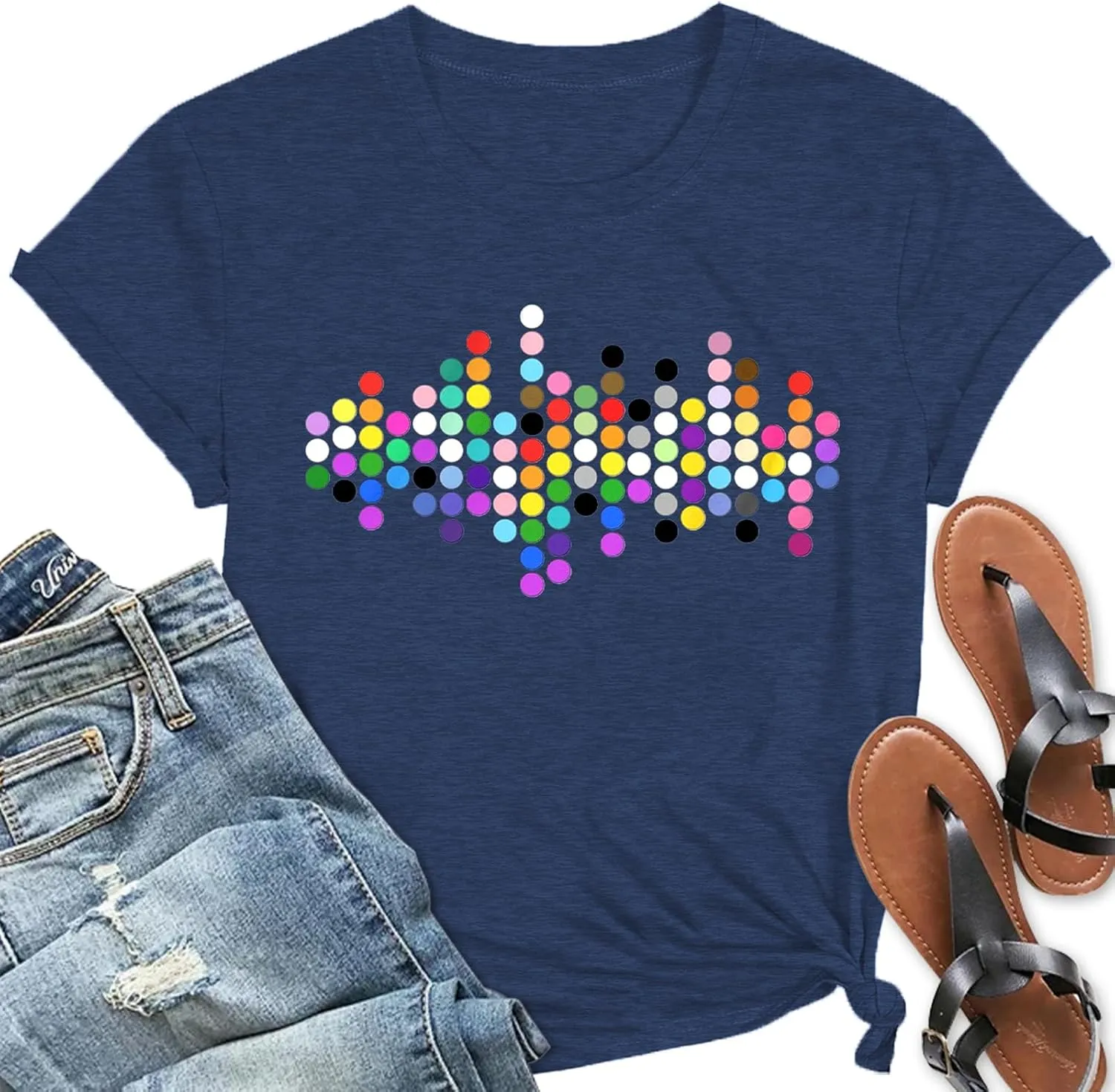 Rainbow Pride Tshirt LGBTQ T-Shirt Embroidered Pride Gay Shirt Trans Ally Shirt Festival Tee Tops