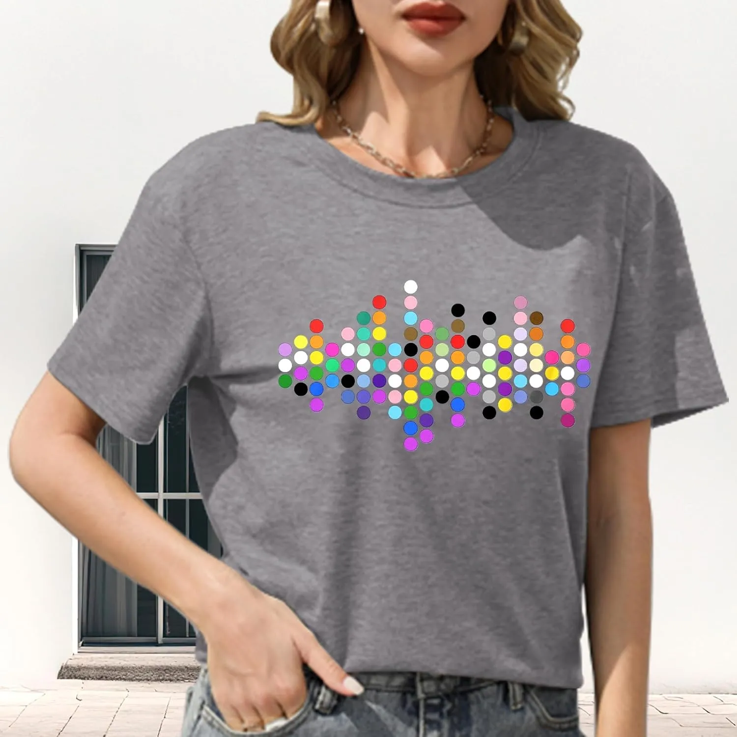 Rainbow Pride Tshirt LGBTQ T-Shirt Embroidered Pride Gay Shirt Trans Ally Shirt Festival Tee Tops