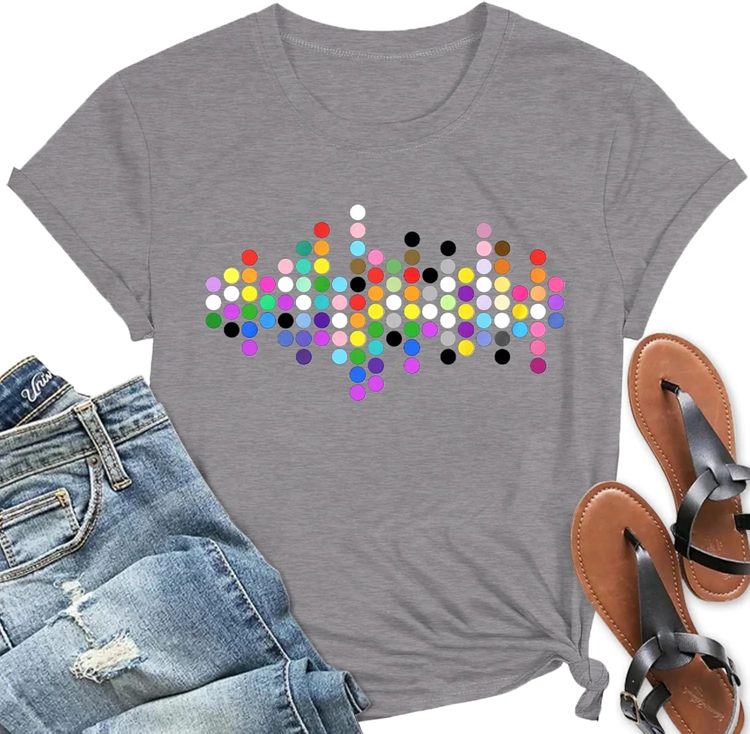 Rainbow Pride Tshirt LGBTQ T-Shirt Embroidered Pride Gay Shirt Trans Ally Shirt Festival Tee Tops