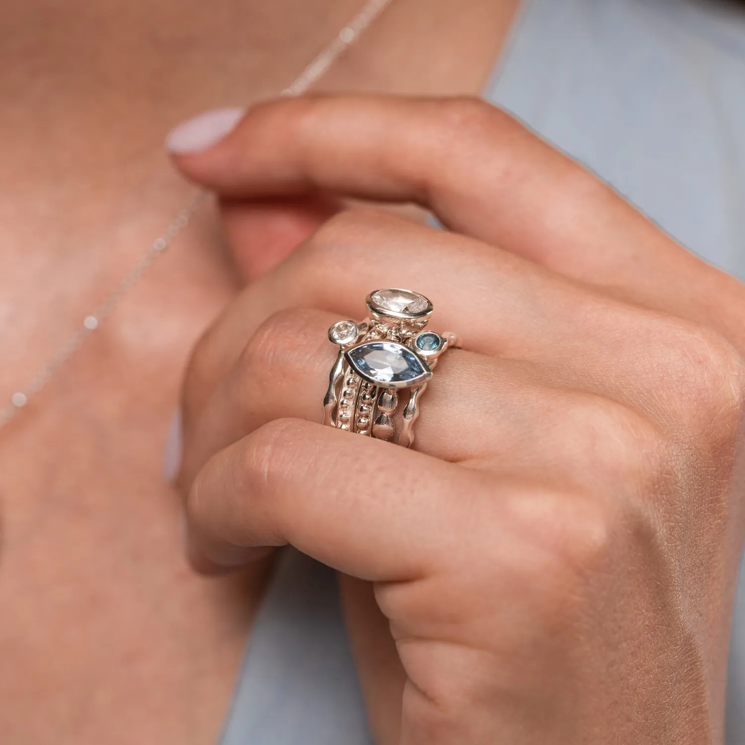 Serenity Twinkle Ring Stack