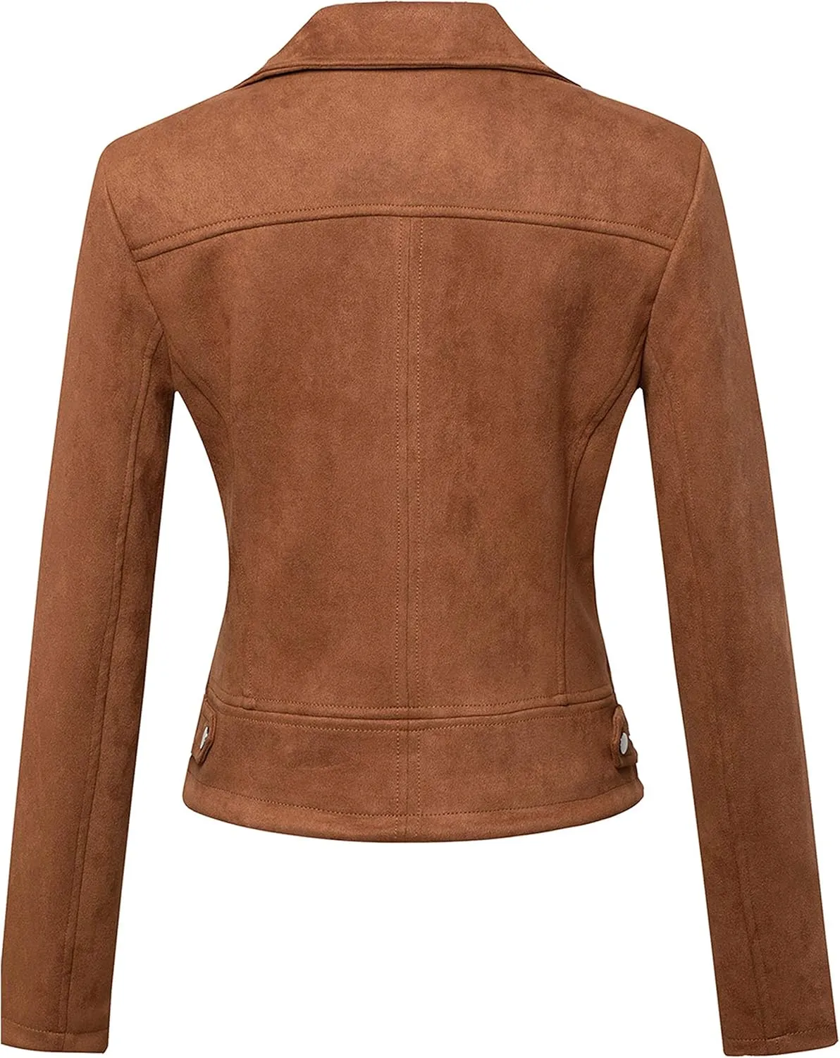 Tanming Women's Faux Leather Moto Biker Short Coat Jacket