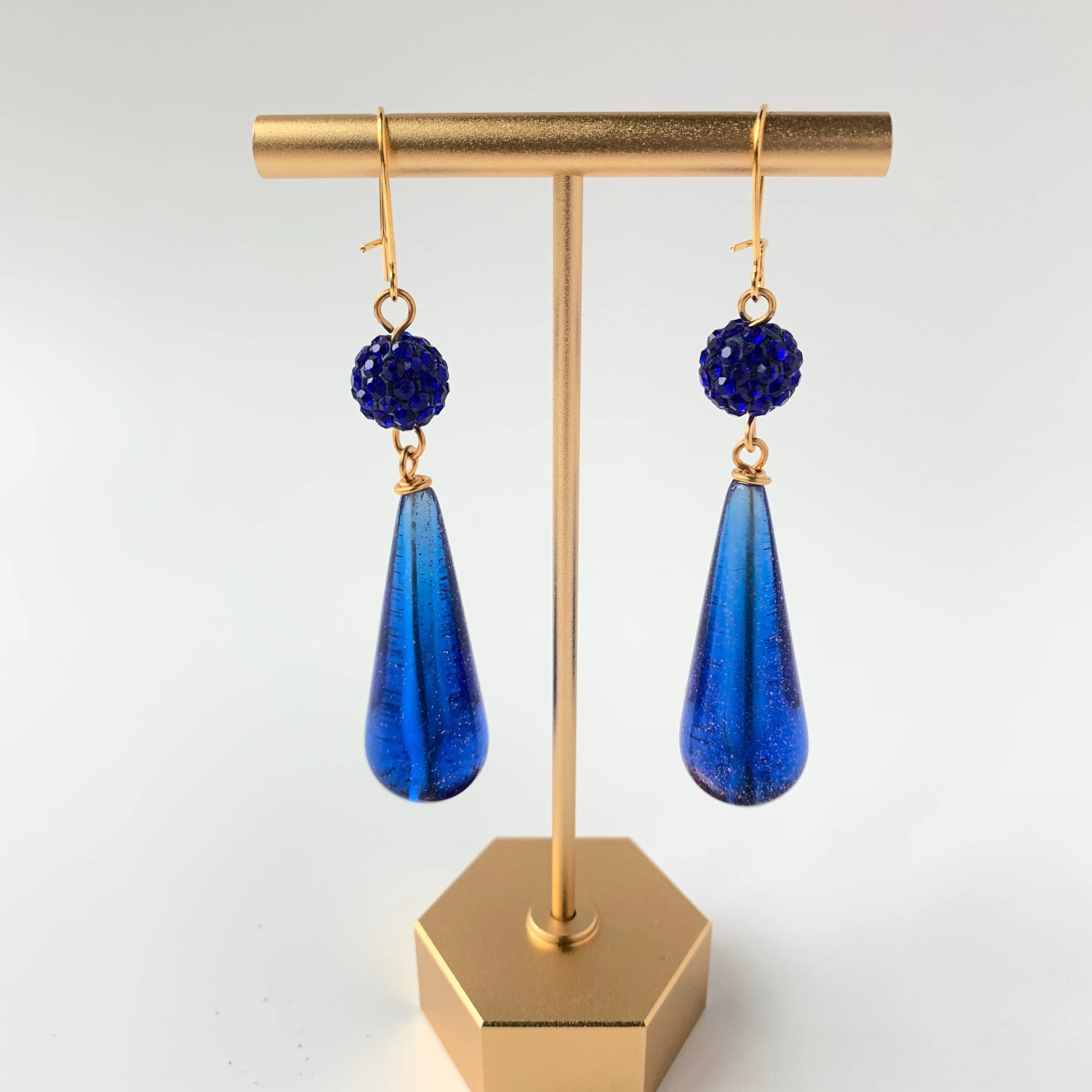 Teardrop Pave Rhinestone Earrings - 3 Color Options!