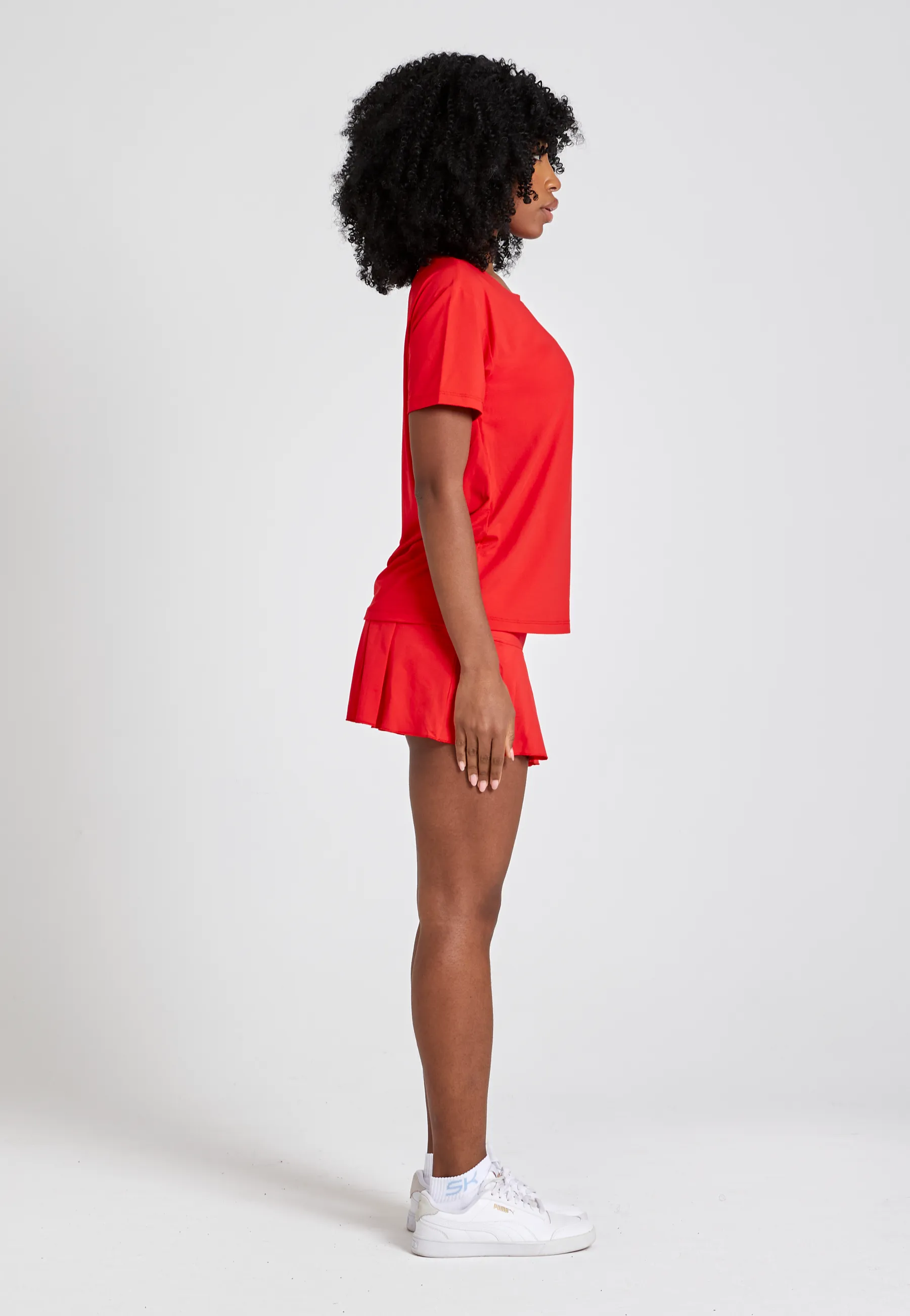 Tennis Loose Fit T-Shirt Short Sleeve, red