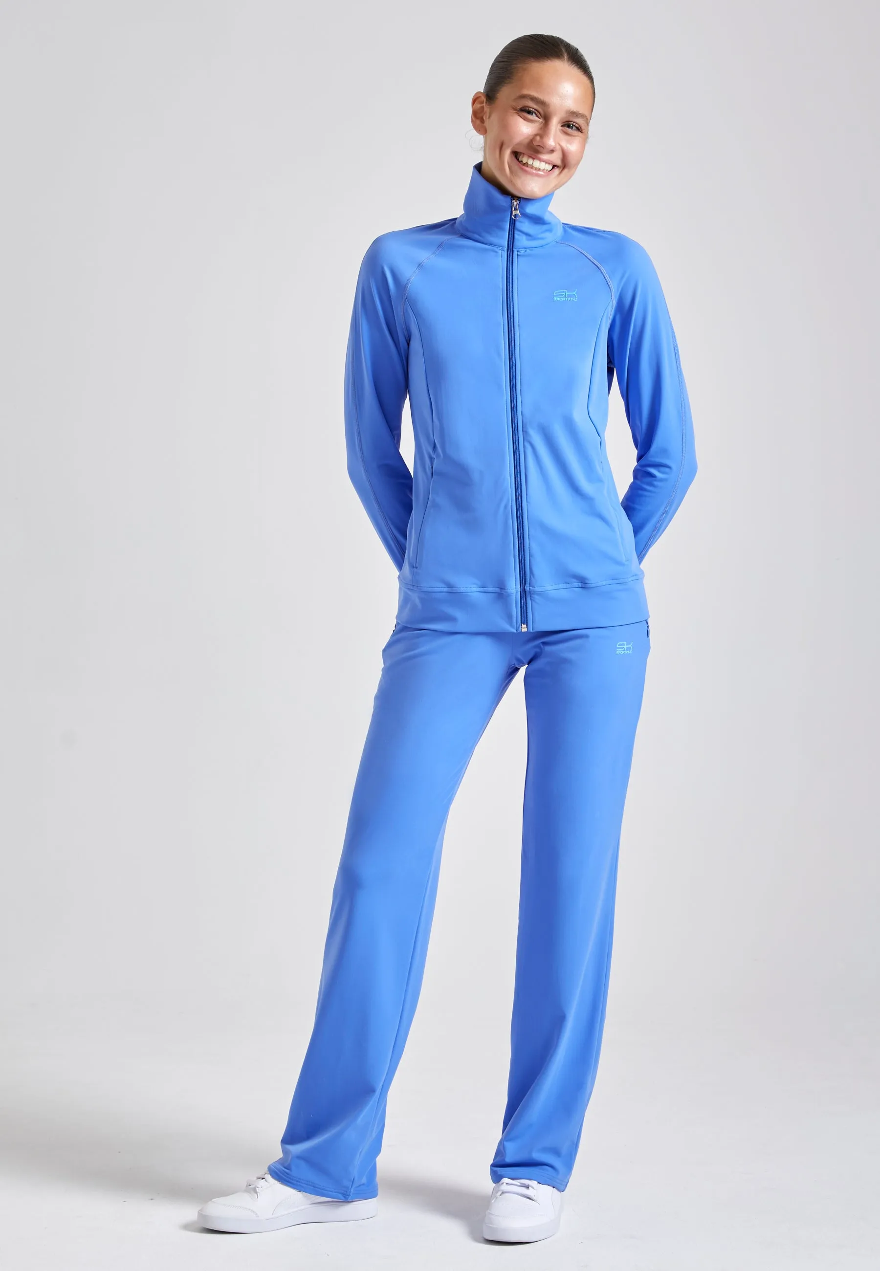 Tennis training jacket, cornflower blue