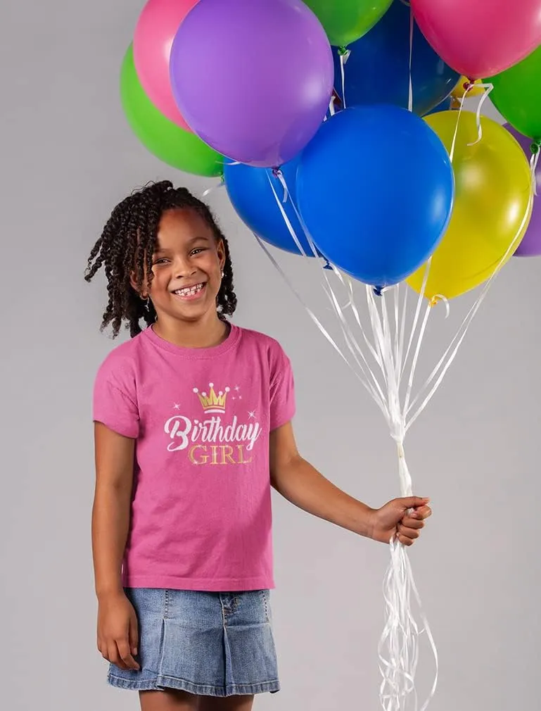 Tstars Princess Crown Birthday Girl Shirt Gifts for 3rd 4th 5th 6th 7th 8th 9th Bday Girls Kids Fitted T-Shirt