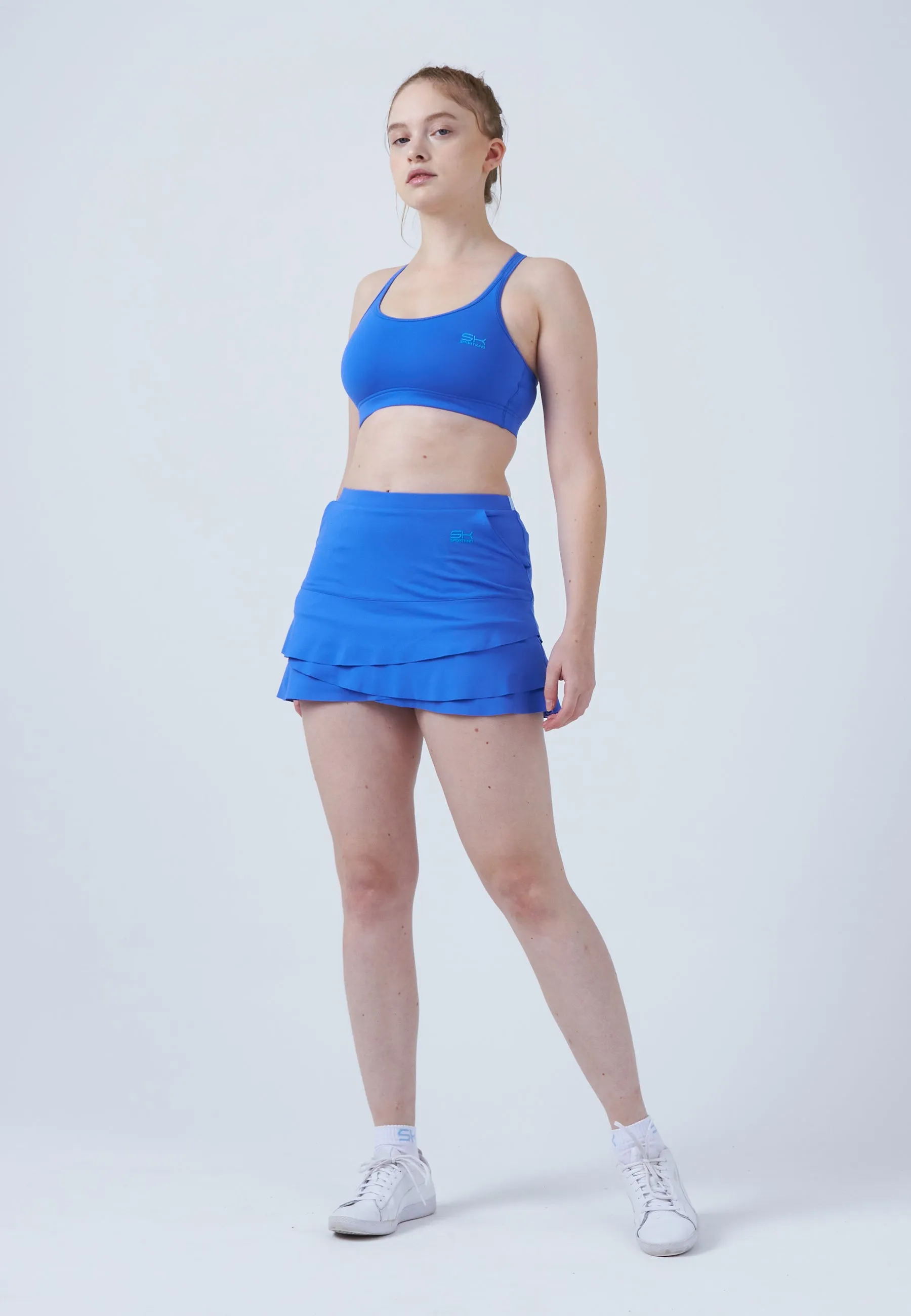 Tulip Tennis Skort with pockets, cornflower blue